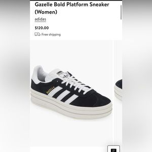 Women’s black Adidas Gazelle tennis shoes